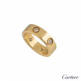 Cartier?Yellow Gold Full Diamond Love Ring Size 53 B4025953